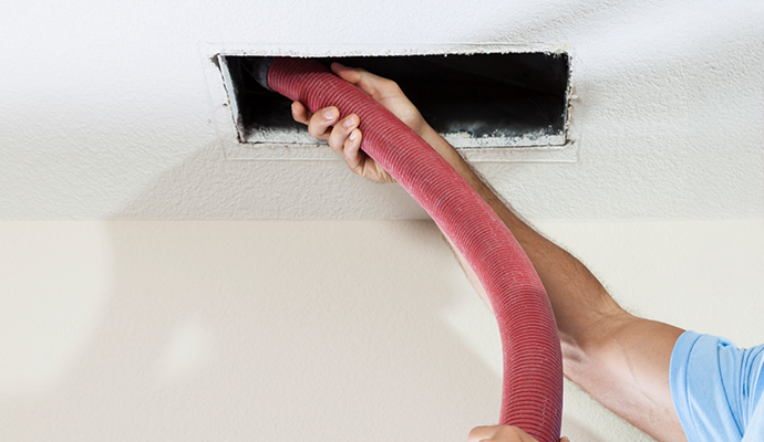 Professional cleaning air-duct