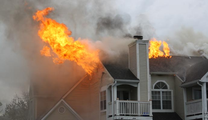 Residential House on Fire Residential House on Fire