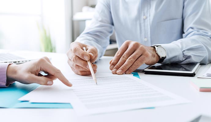 Insurance discussion with client