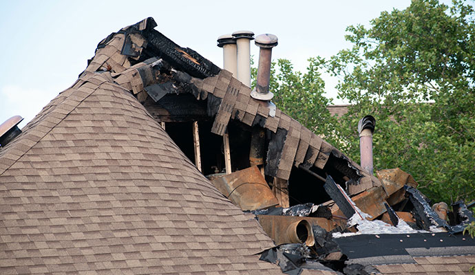 Structural fire damage