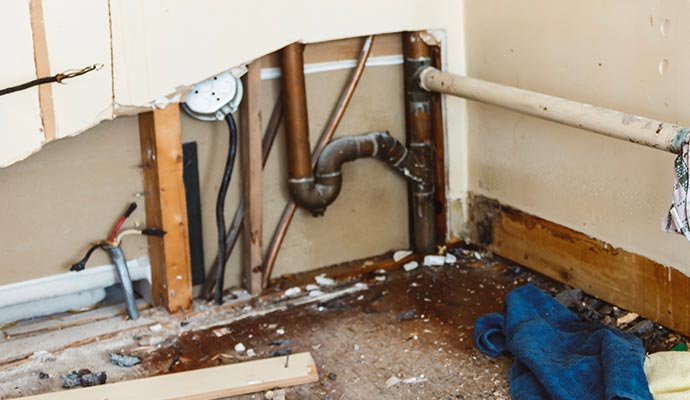 Broken water line