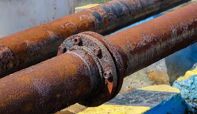 Corroded pipes
