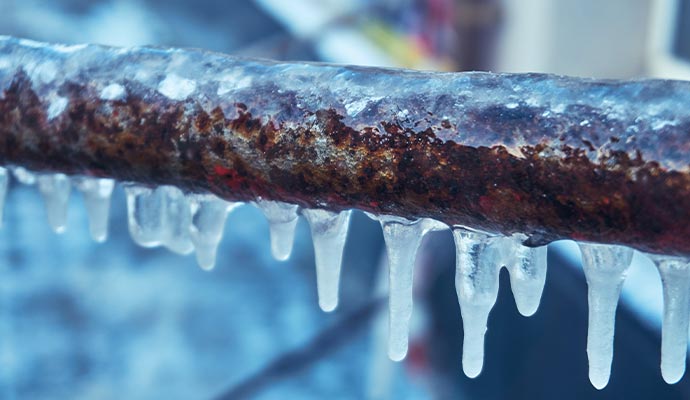 Freezing pipe