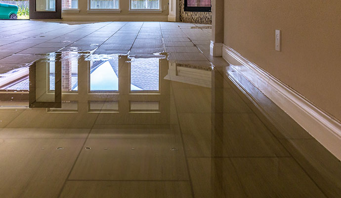 Water damaged floor