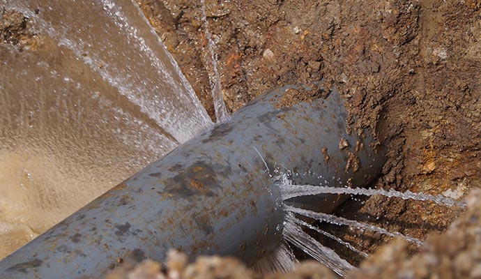 Water pipe break